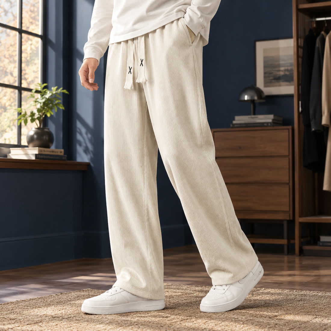 Anselm-York Wide Leg Pants - Beige