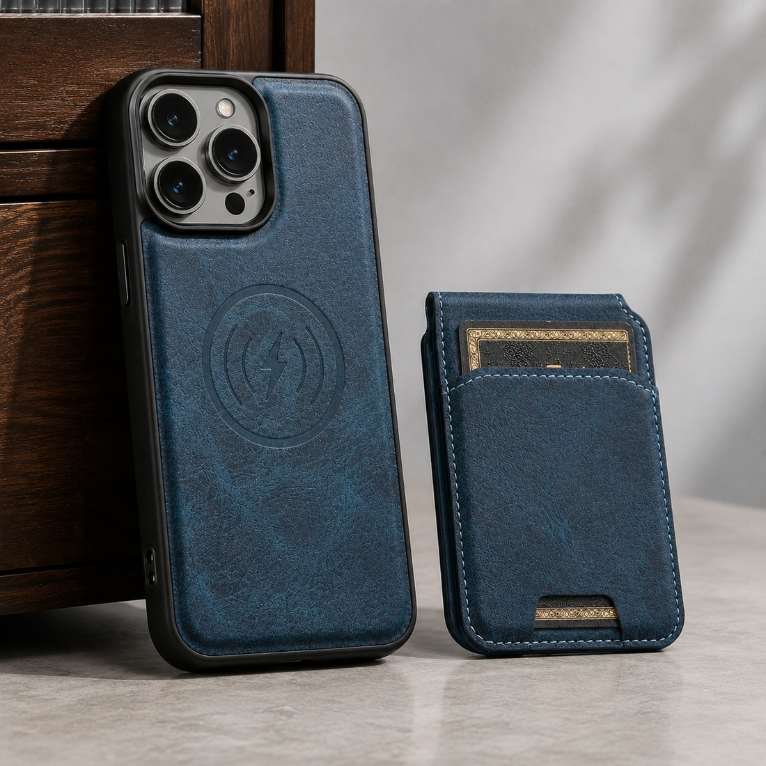 Bruni Magnetic Wallet Case - Blue