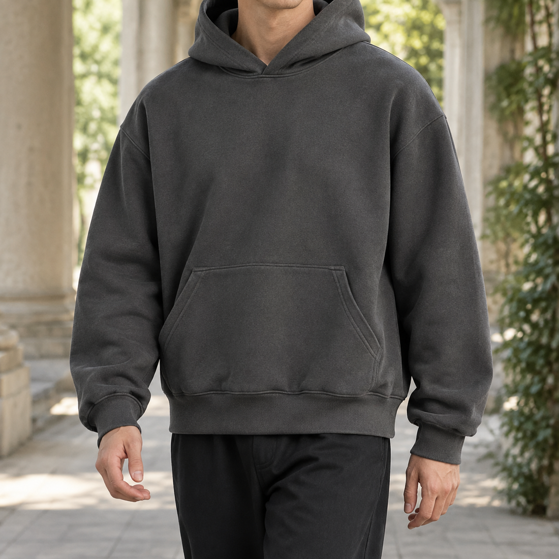 Forrester-York Hooded Hoodie - Dark Gray