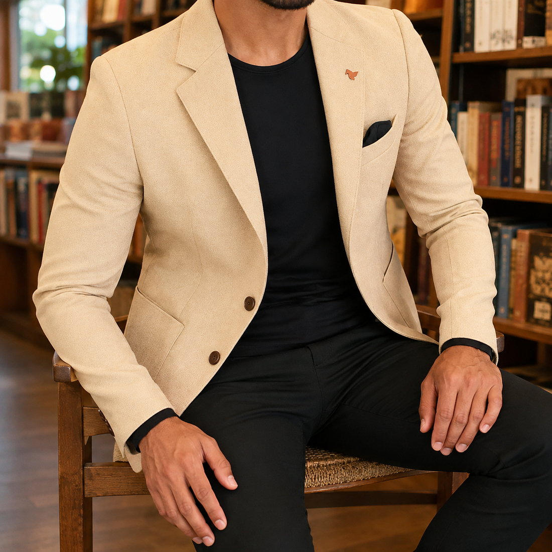 Fabian Slim Fit Blazer - Beige