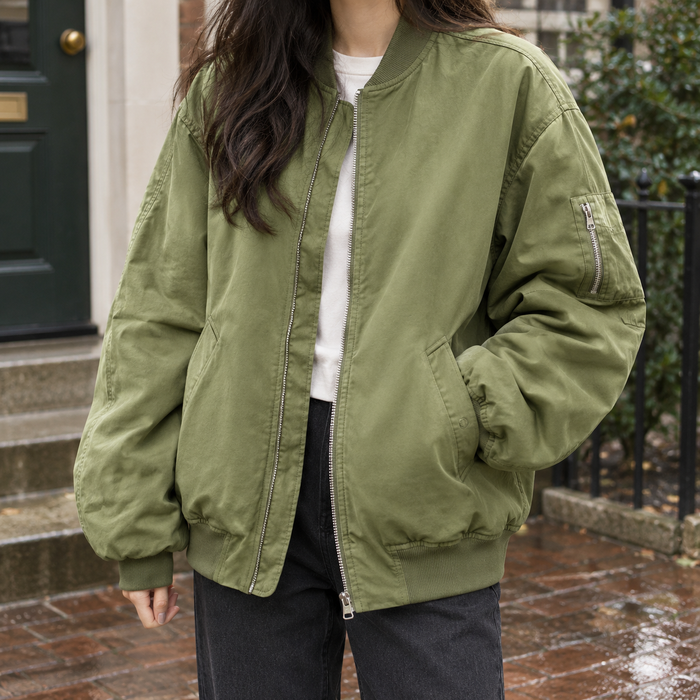 Adelia-Sage Aviator Jacket