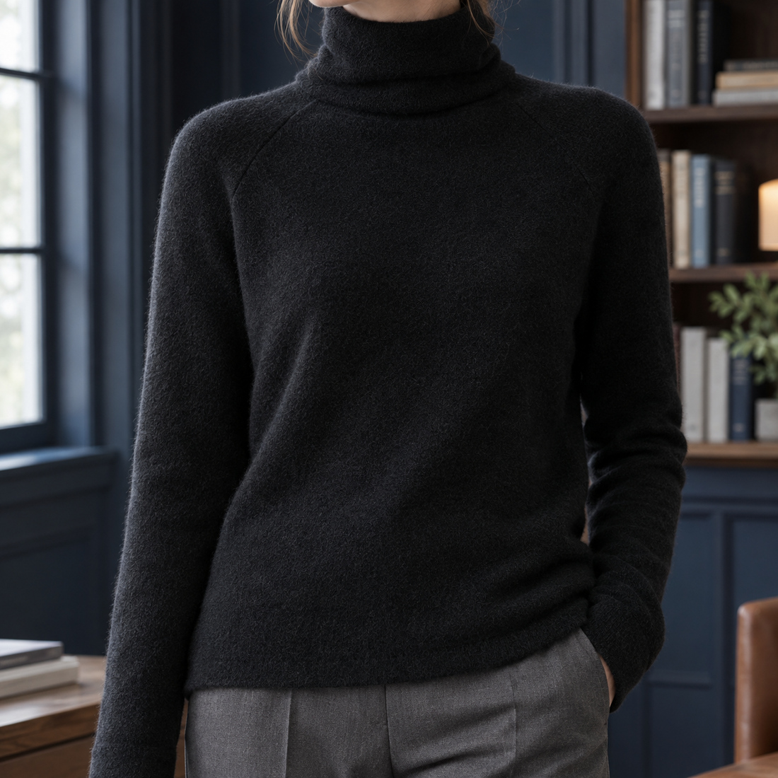 Mina-Jade Turtleneck Sweater - Black