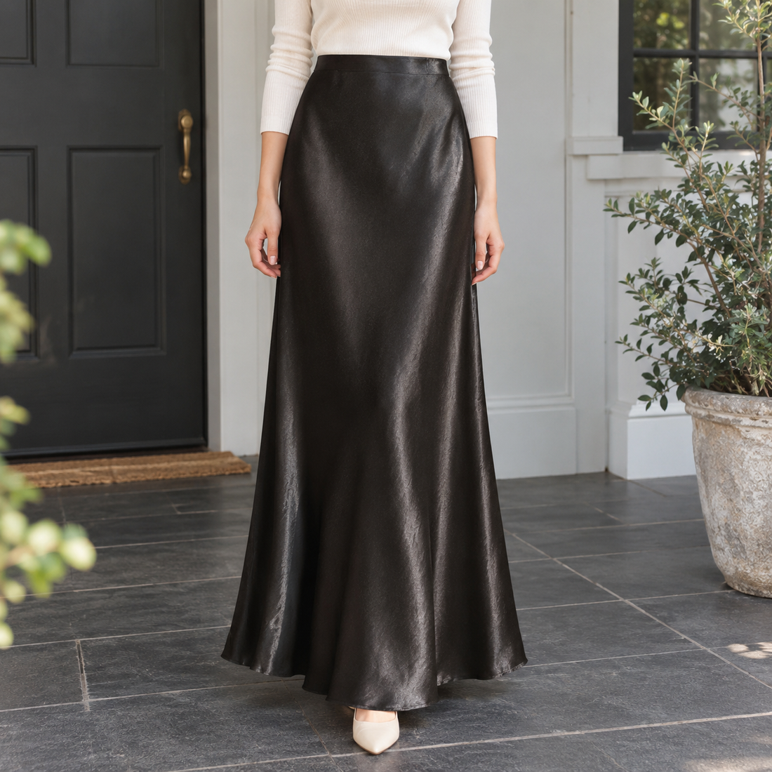 Molly Fluid Maxi Skirt - Black