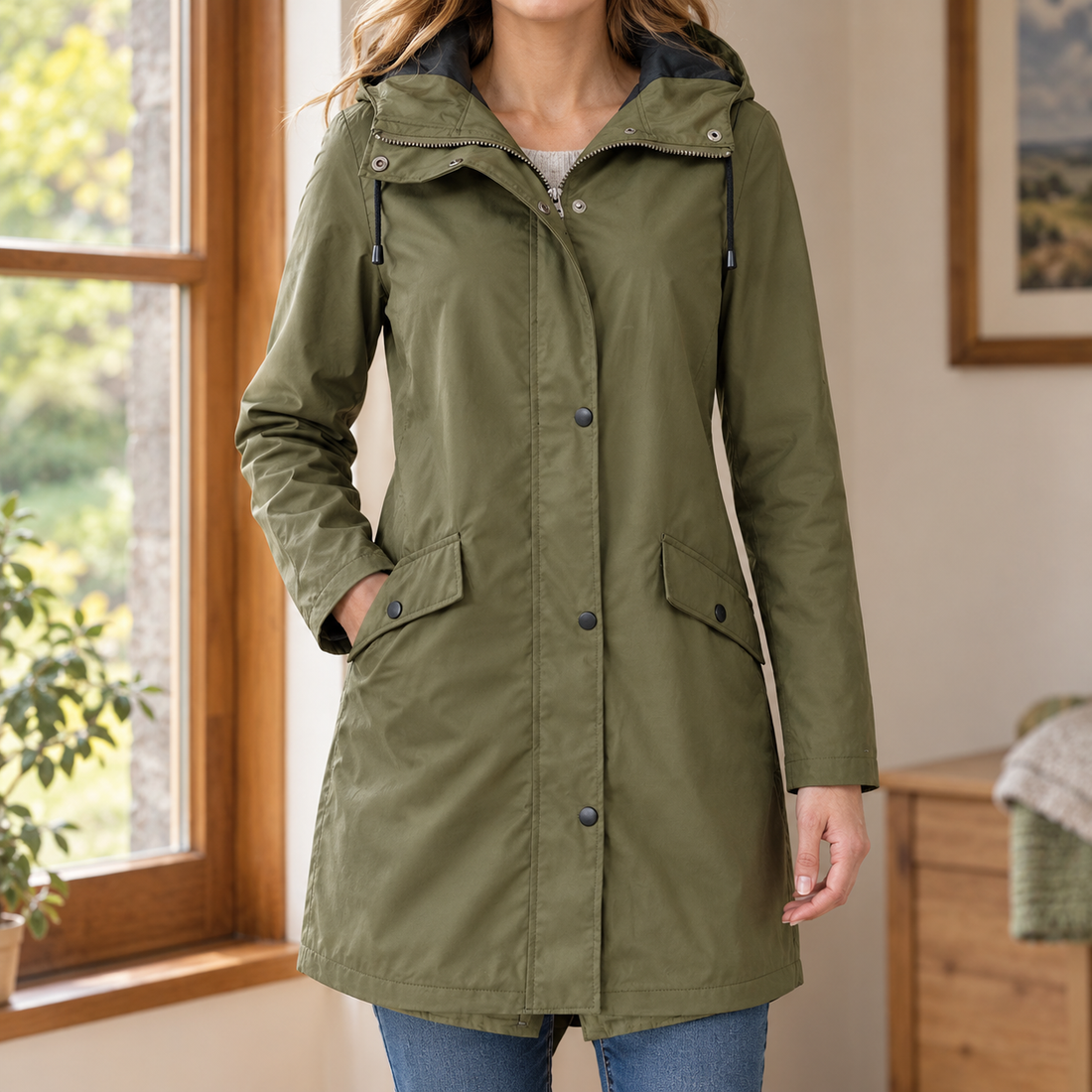 Ottilie-Skye Hooded Jacket - Green