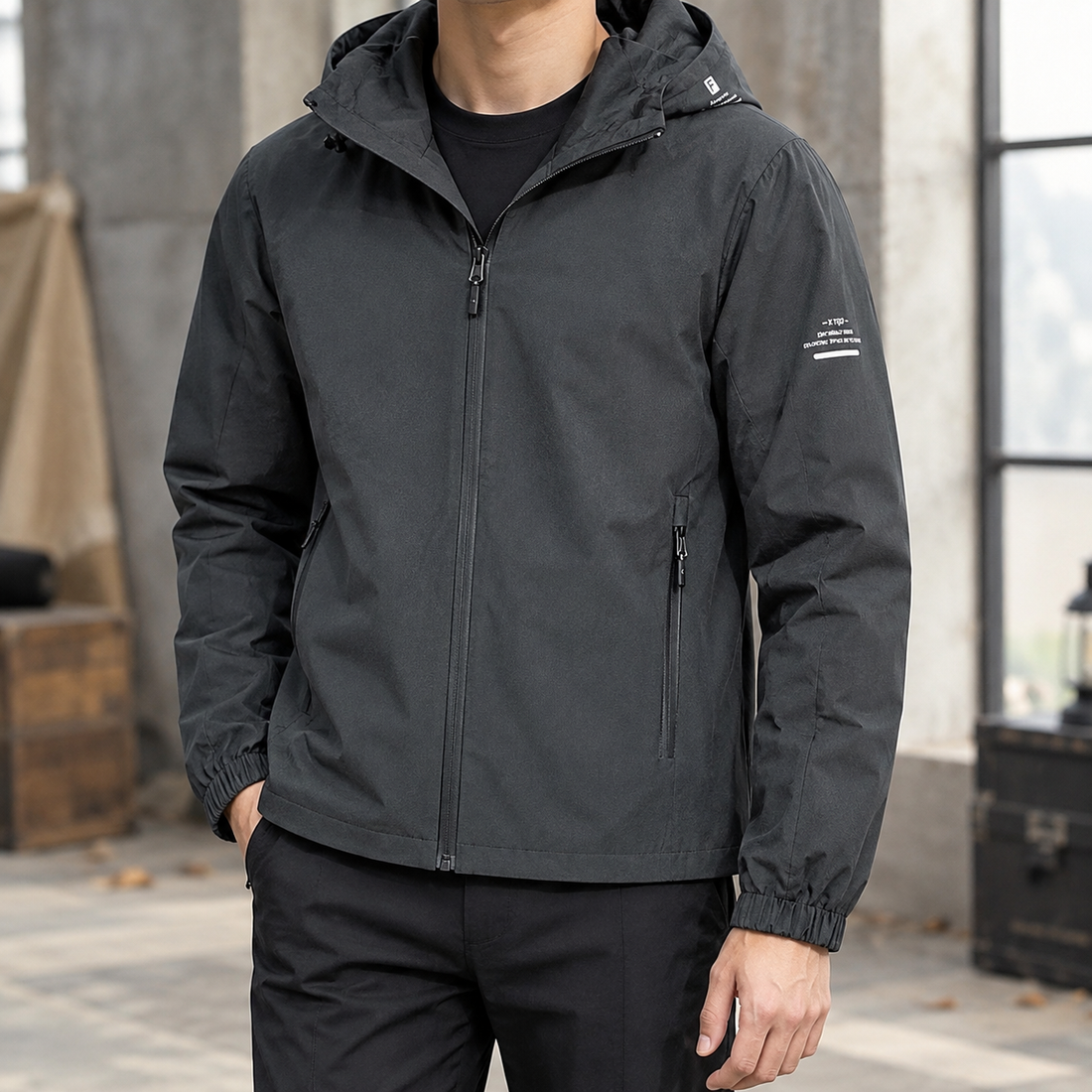 Jonathan Hooded Jacket - Dark Gray