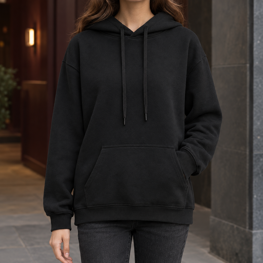Melanie-Claire Relaxed Hoodie - Black