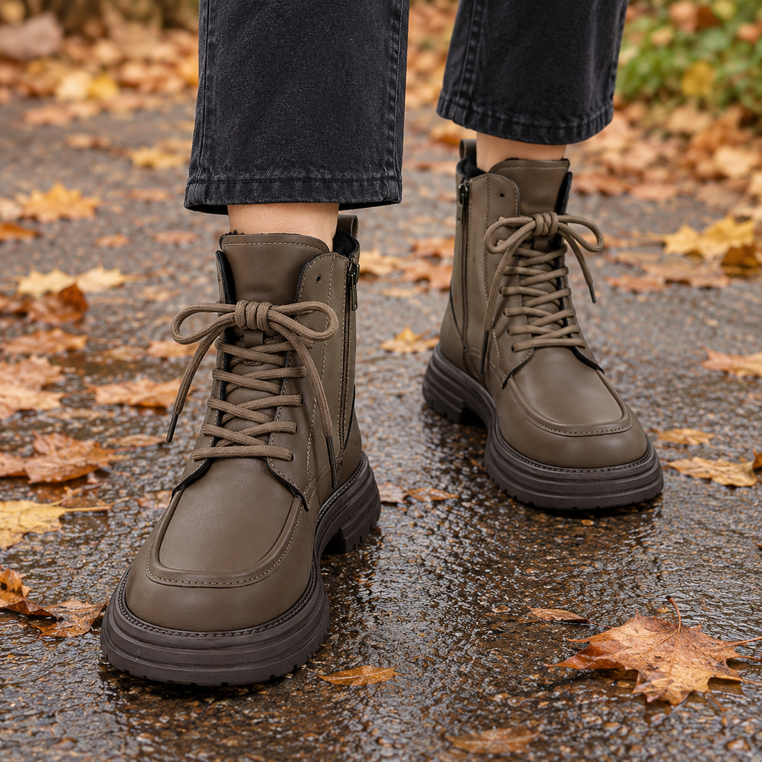Zamboni-Garda Lace Up Ankle Boots - Brown