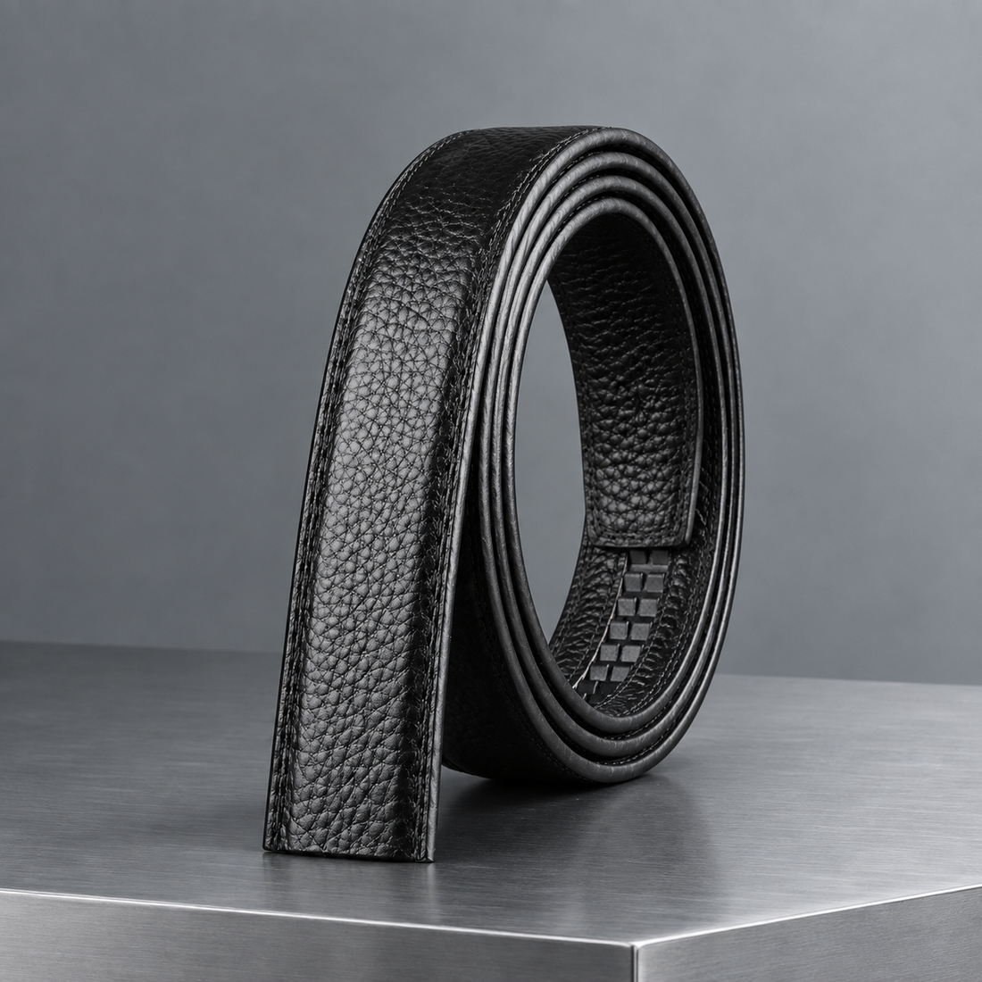 Ruggeri Pebbled Belt Strap - Black