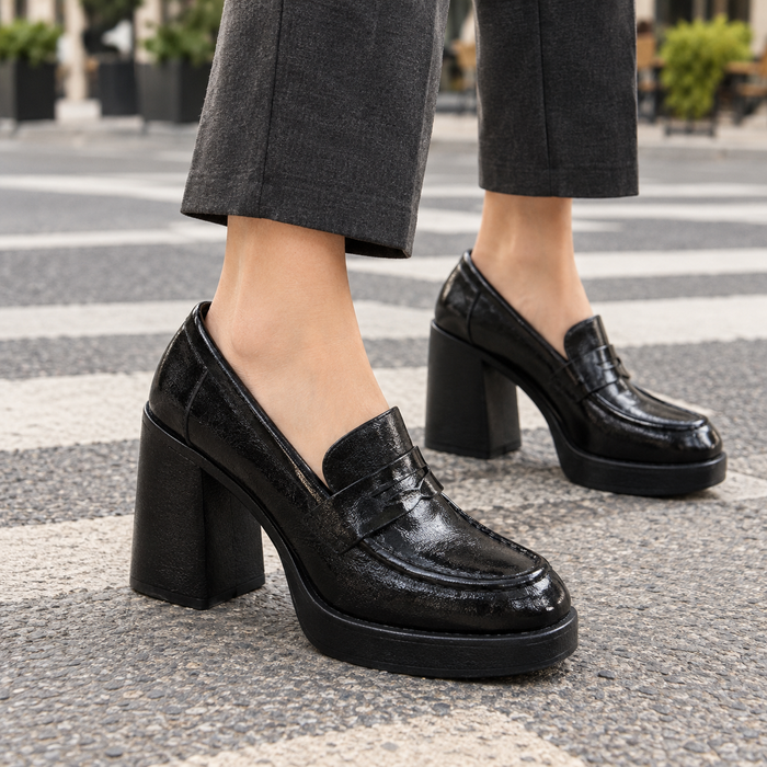 Albarelli-Capri Block Heel Loafers