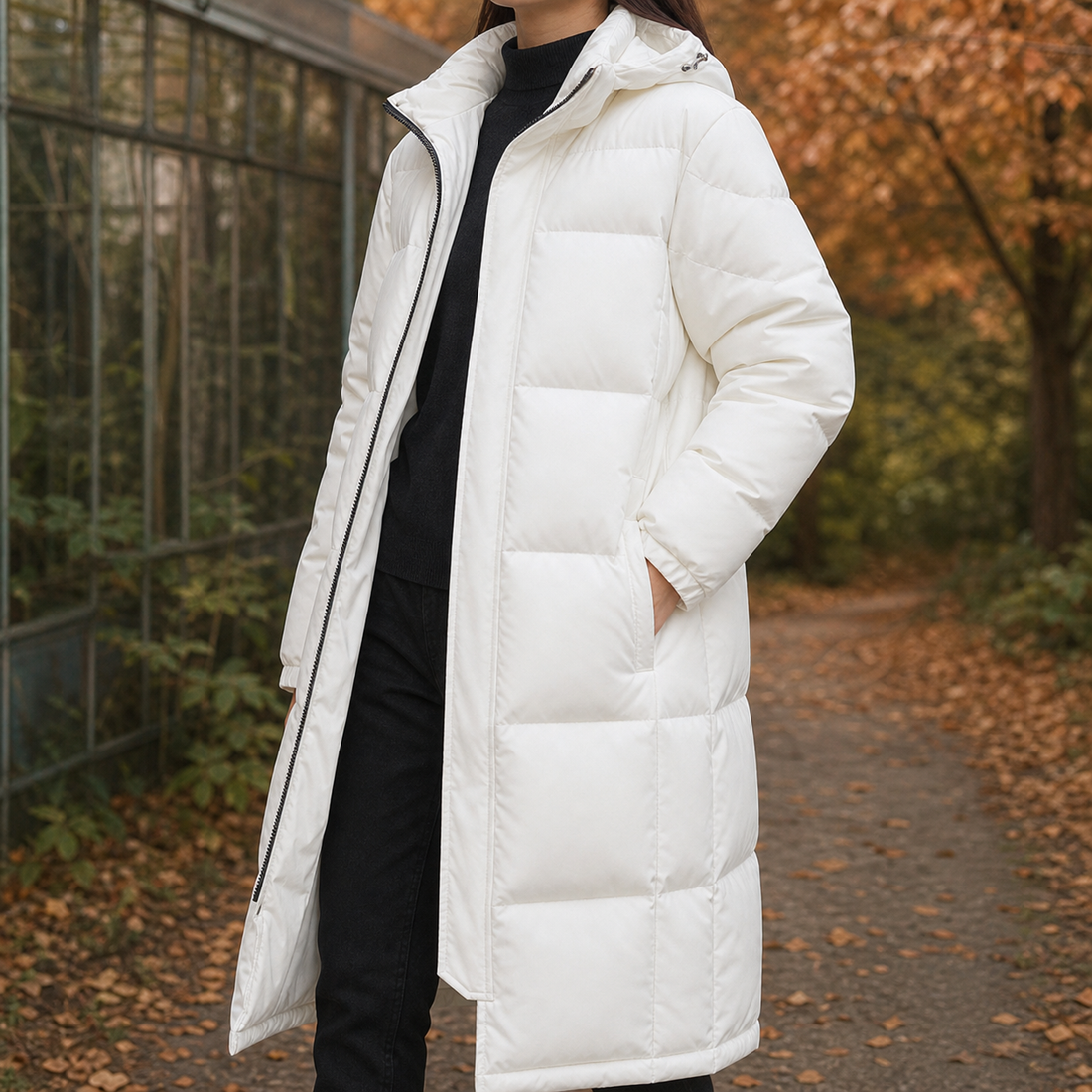 Gwendolen-Belle Cashmere Coat - White