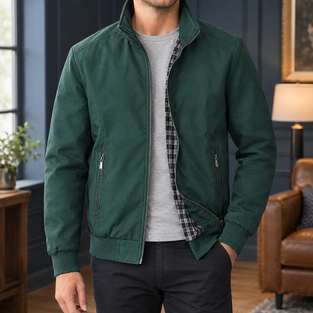 Joseph-Flynn Zip-Front Jacket - Green