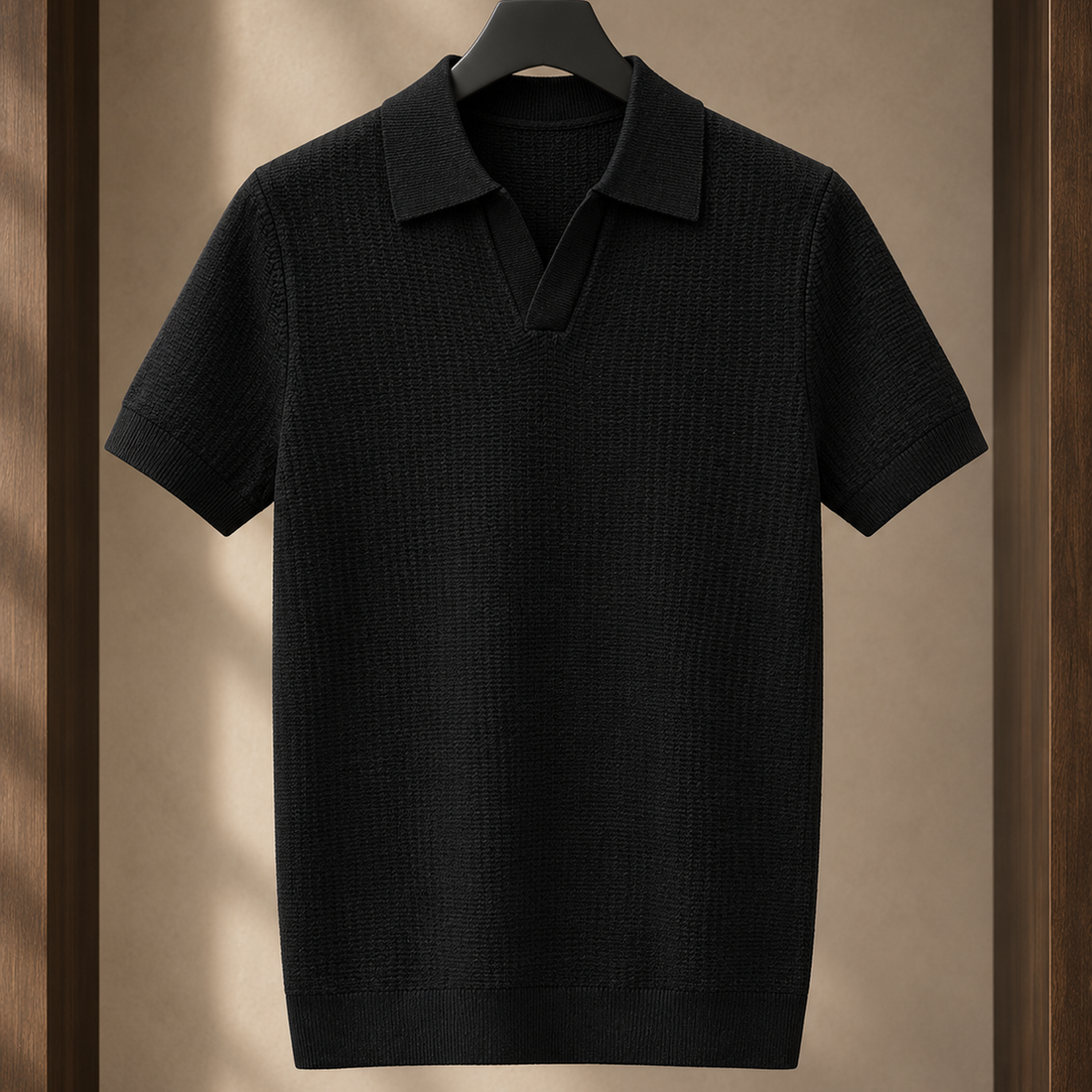 Ross-Reid Textured Polo - Black