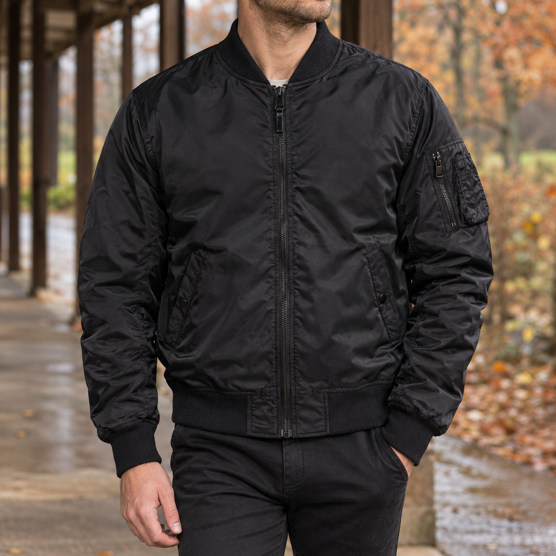 Hugh-Hayes MA1 Jacket - Black