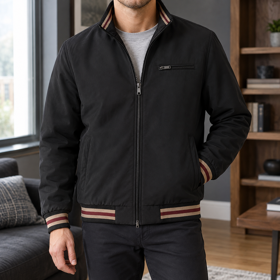 Wilder-Rhys Ribbed Jacket - Black