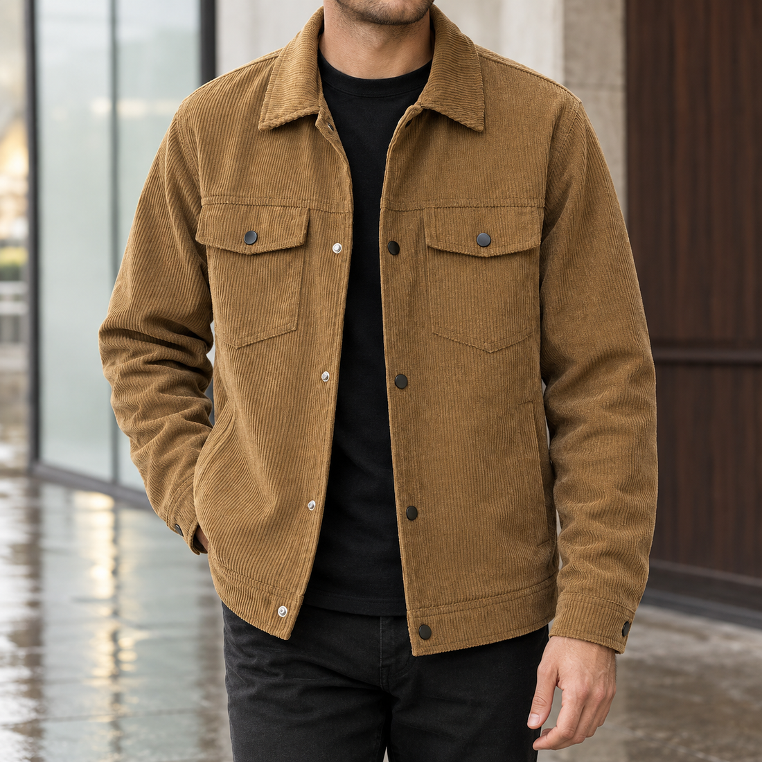 Mathias-Reid Corduroy Overshirt - Brown