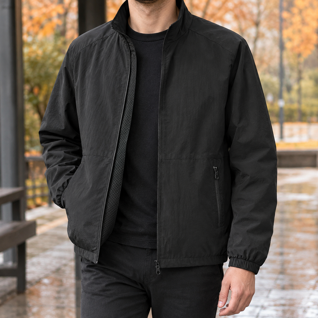 Orson-Rhys Zip Jacket - Black