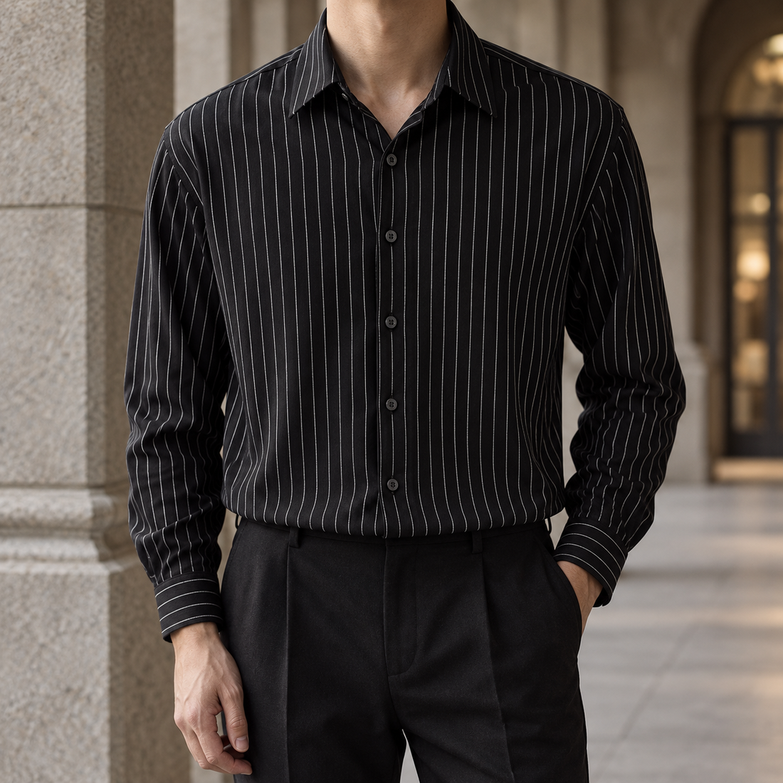 Gaspard-York Relaxed Shirt - Black