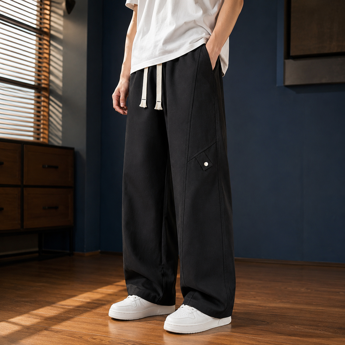 Aubin Wide Leg Pants - Black
