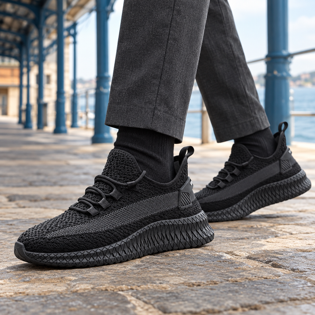 Bracciano Knit Sneakers - Feather Black