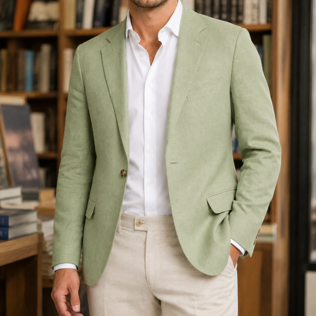 Jude Linen Blazer - Mint