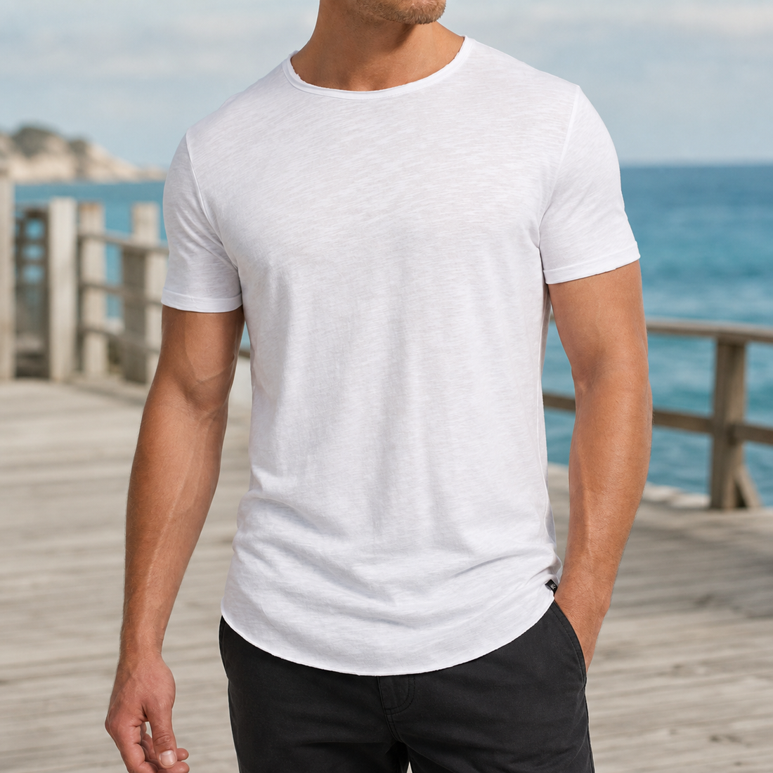 Evander Crew Neck T-Shirt - White