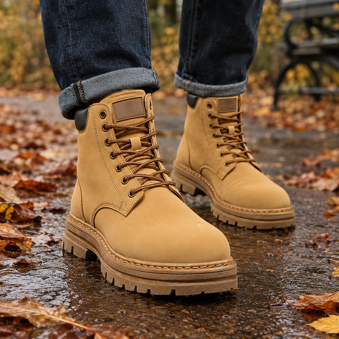 Brindisi-Siena Lace Up Boots - Tan
