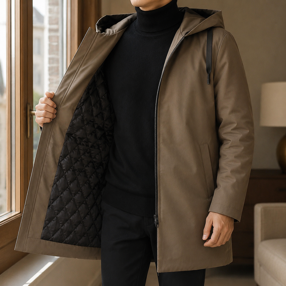 Remy-Rhys Hooded Jacket - Brown