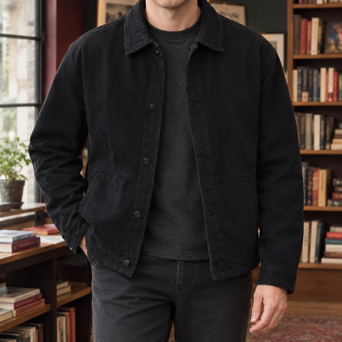 Louis-Lane Denim Jacket - Black