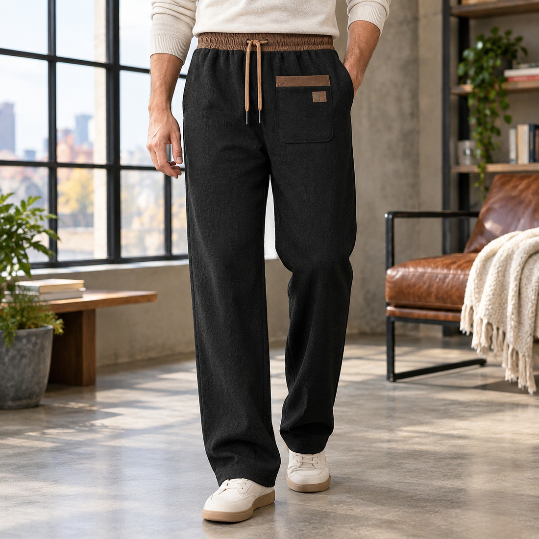 Argus-Flynn Straight Leg Pants - Black