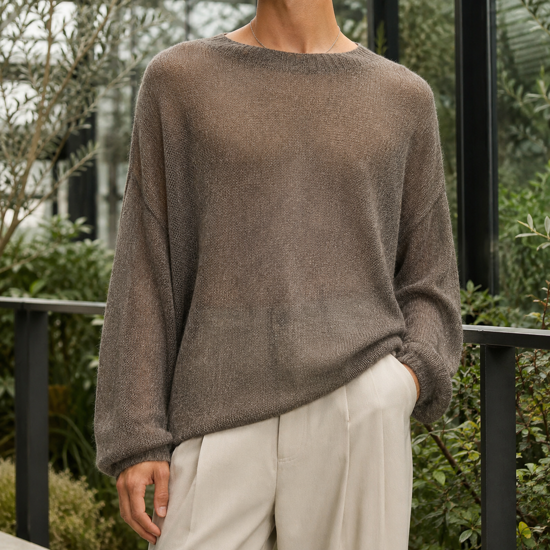 Orion Cashmere Sweater - Raw Velvet Brown