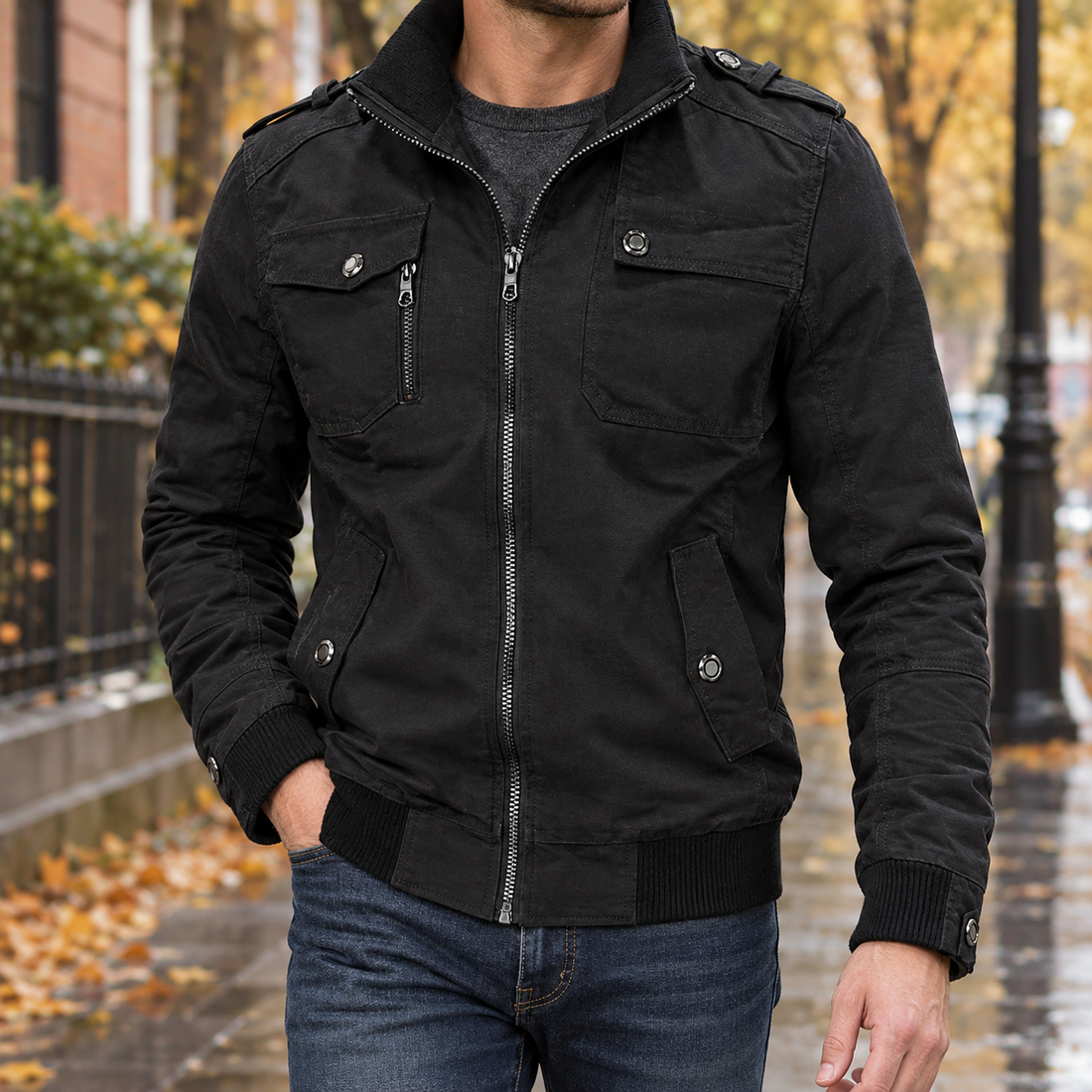 Philemon-Miles Utility Jacket - Black