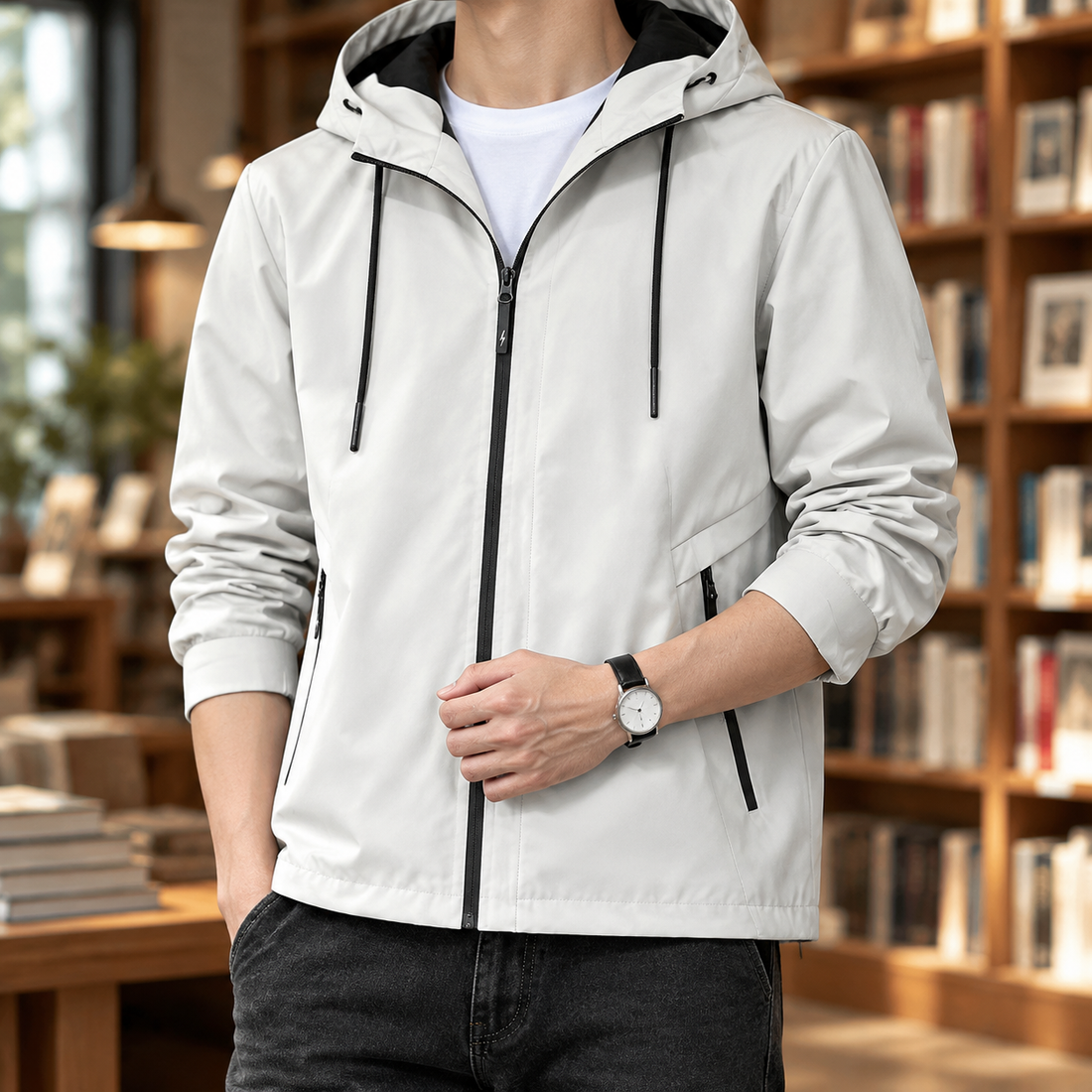 Baudouin Hooded Jacket - Stone