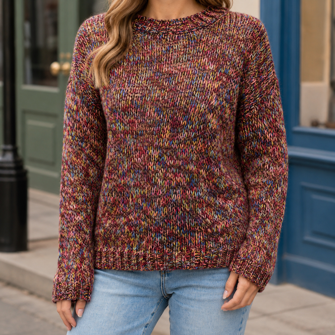 Imogen Marled Sweater - Berry Marl