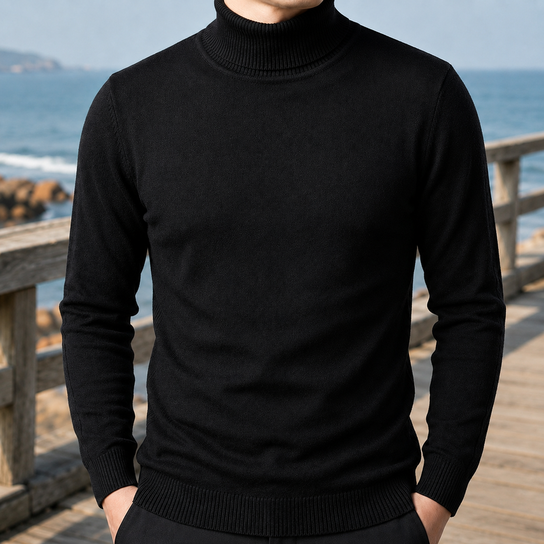 Remy Turtleneck Sweater - Black