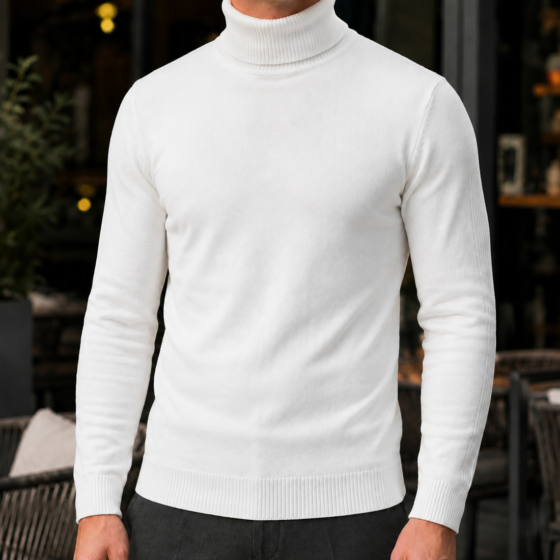 Matthias-Lane Turtleneck Sweater - White