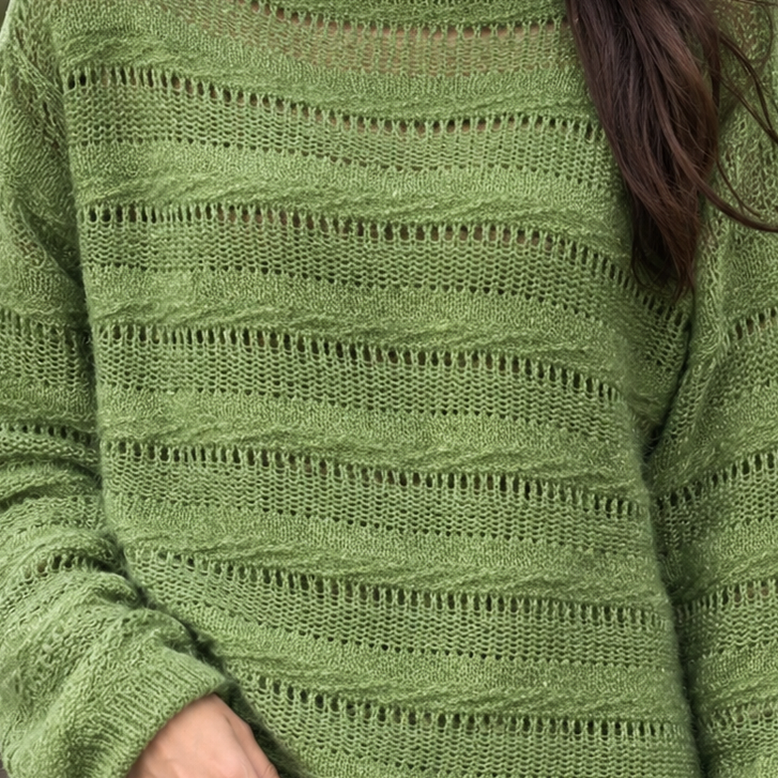 Mabel-Eve Openwork Sweater - Lead Product Detail