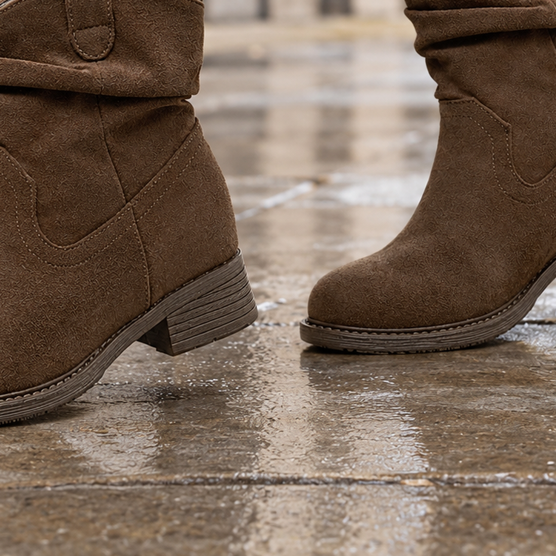 Ferrara-Milano Slouch Ankle Boots - Lead Product Detail