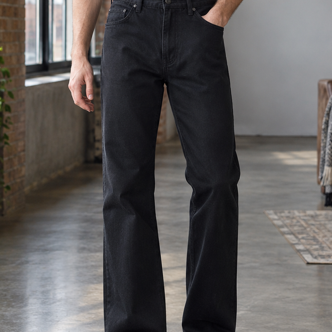 Christian-Grey Flared Jeans - Lead Product Detail