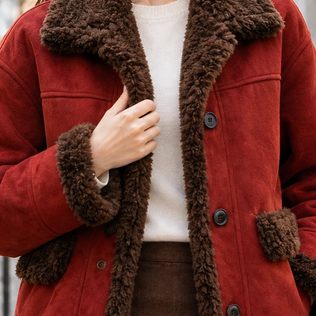 Susannah-Rae Shearling Jacket - Lead Product Detail