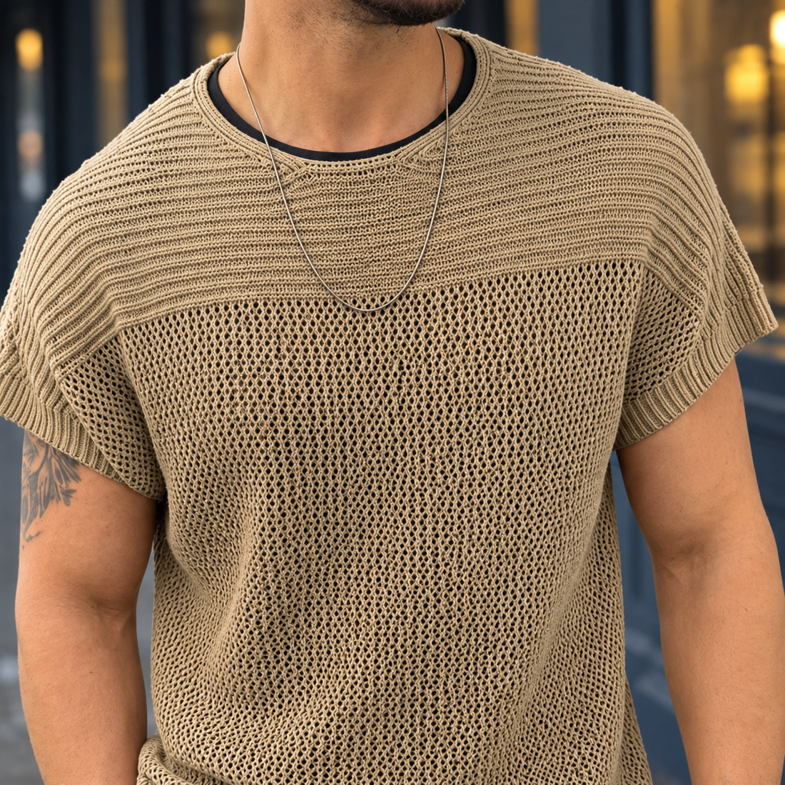 Fraser Open-Knit Top - Lead Product Detail