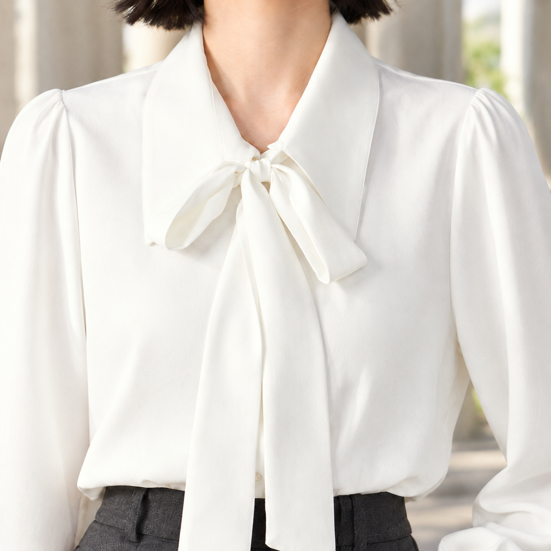 Caroline Tie Neck Blouse - Lead Product Detail