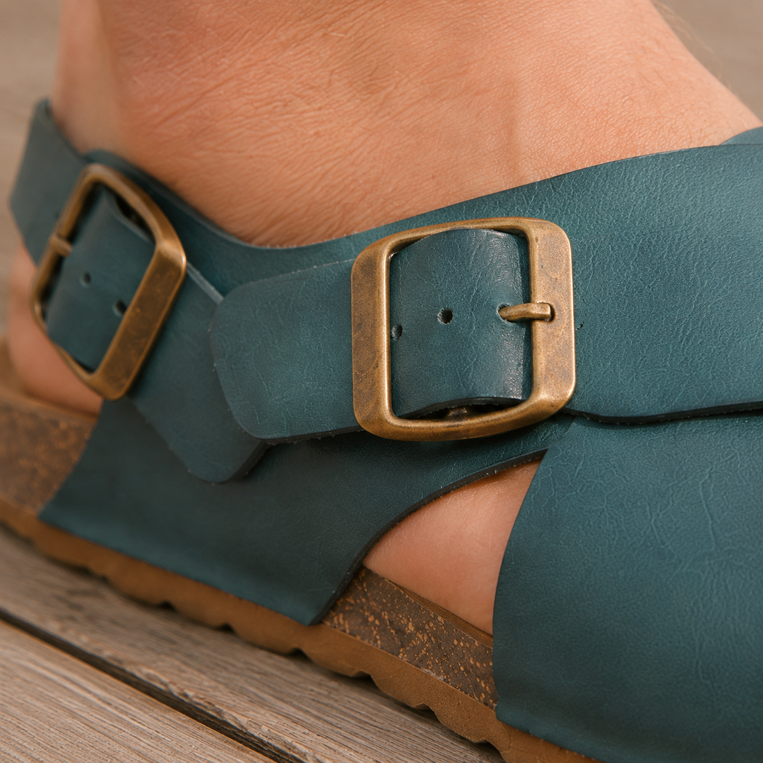 Perugia Crossover Sandals - Lead Product Detail