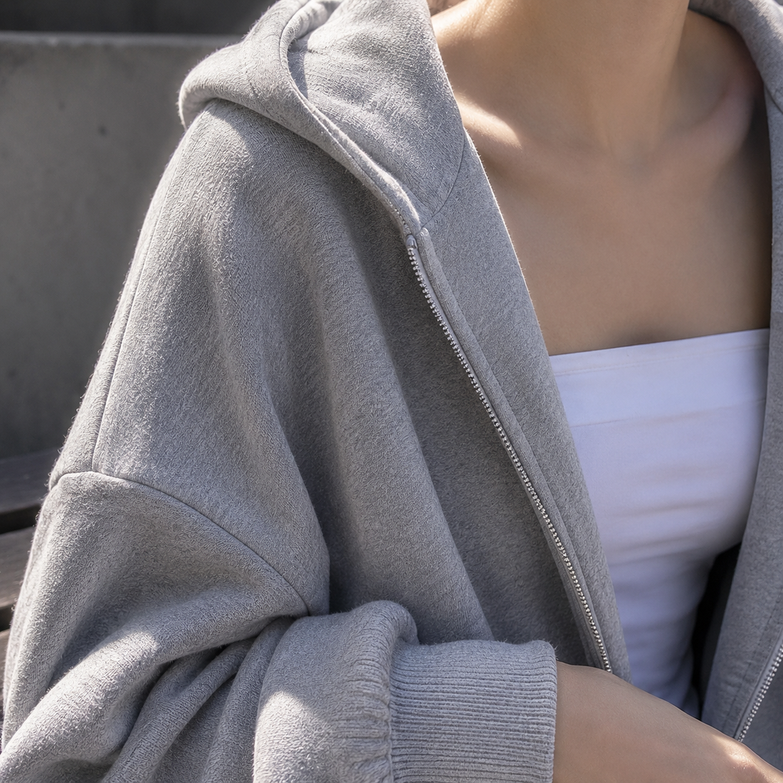 Jocasta Oversized Hoodie - Lead Product Detail