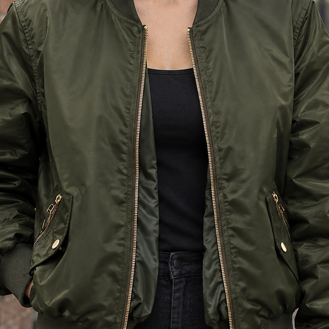 Ameline-Hope Bomber Jacket - Lead Product Detail