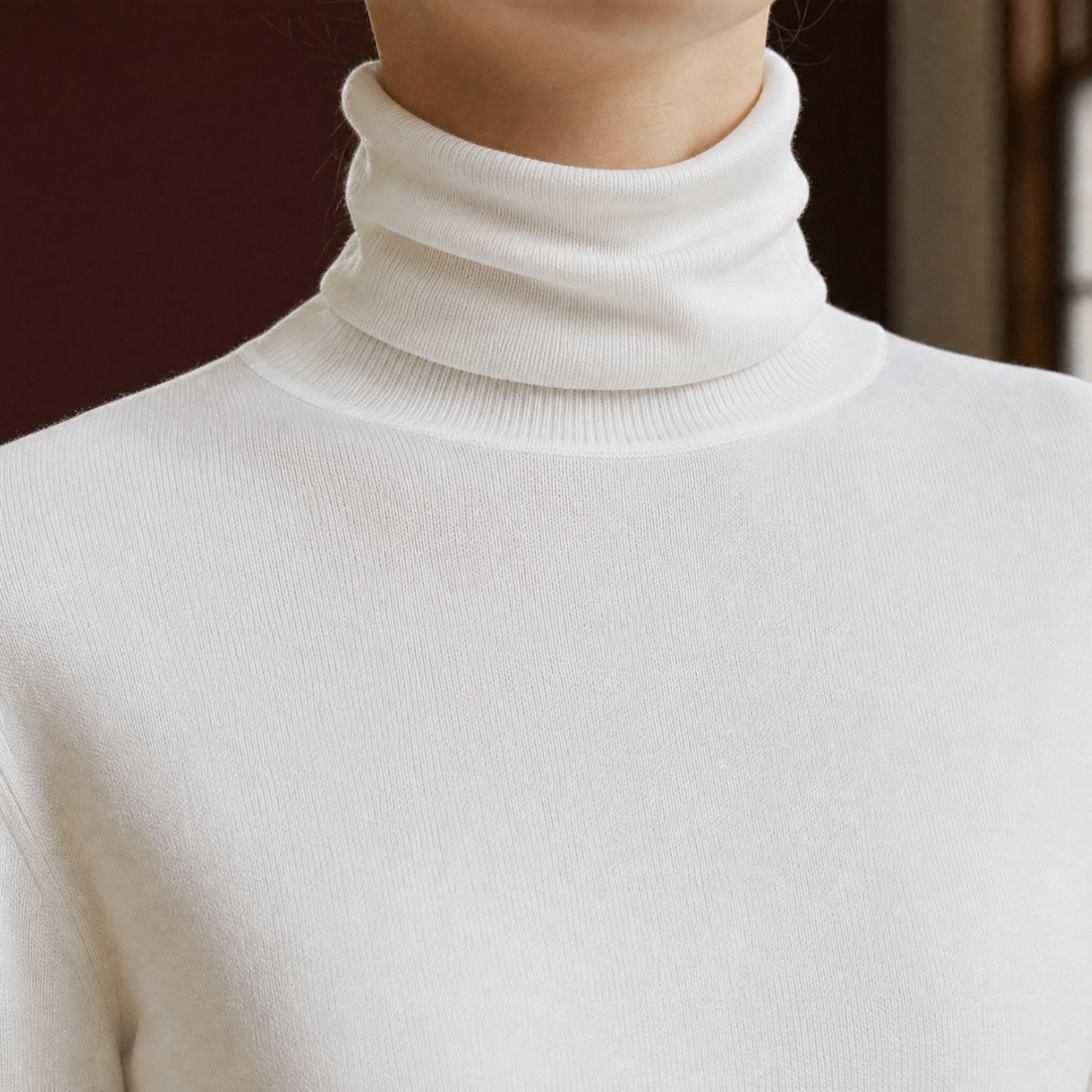 Leah-Sage Wool Turtleneck Sweater - Lead Product Detail