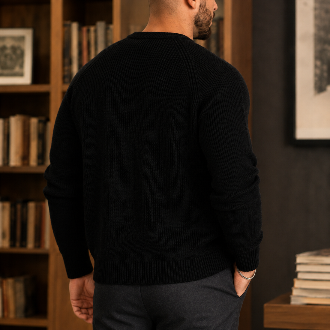 Frederick Raglan Sweater - Lead Alternate View