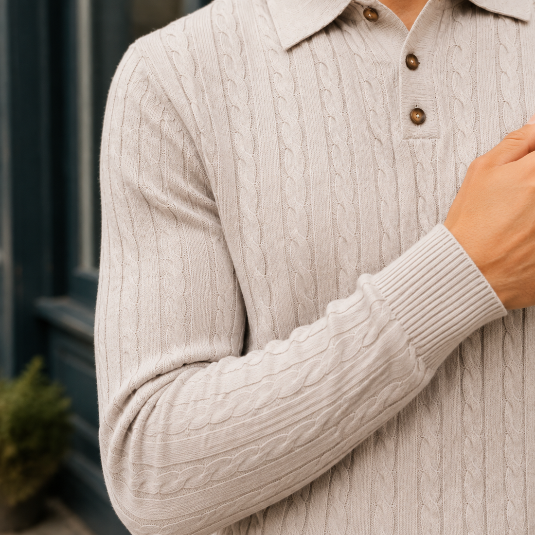 Lucian-Reid Cable Knit Sweater - Lead Product Detail