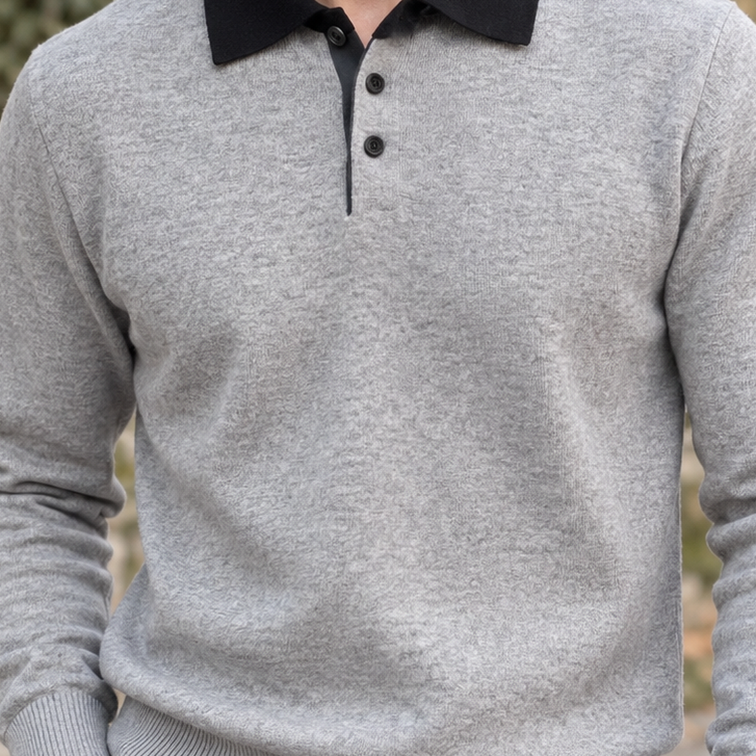 Bertrand-West Contrast Collar Sweater - Lead Product Detail
