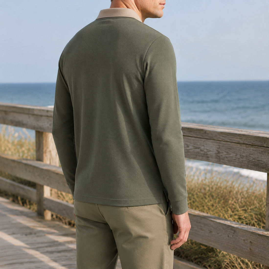 Gustav Polo Sweater - Lead Alternate View
