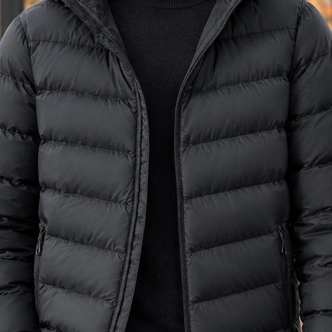 Sebastien-Ellis Hooded Puffer Jacket - Lead Product Detail
